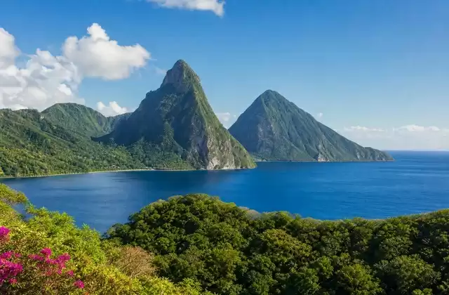 The Pitons in Saint Lucia