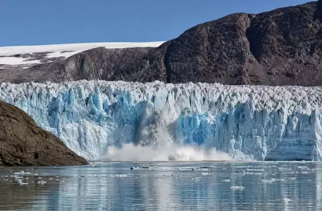 At Eqi Glacier