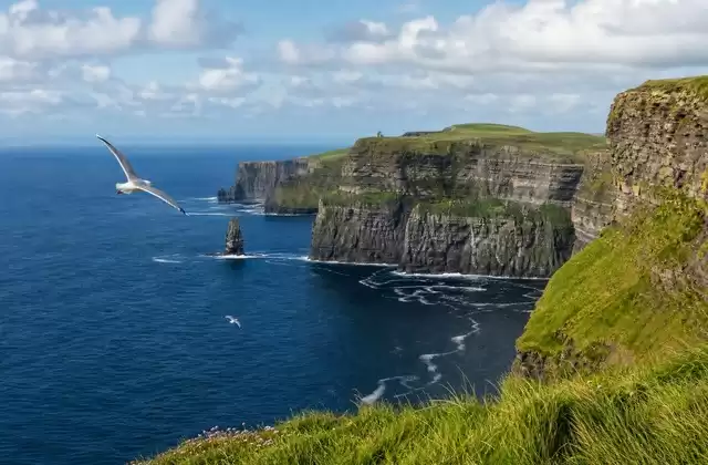 From atop the natural ramparts of the Cliffs of Moher