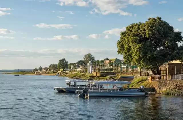 Kasane and its inhabited riverbanks