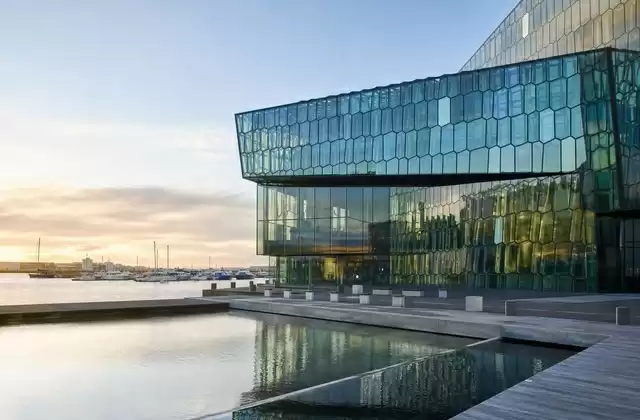 Harpa's glass architecture