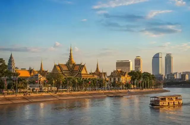 Phnom Penh at the confluence of the Mekong and Tonlé Sap