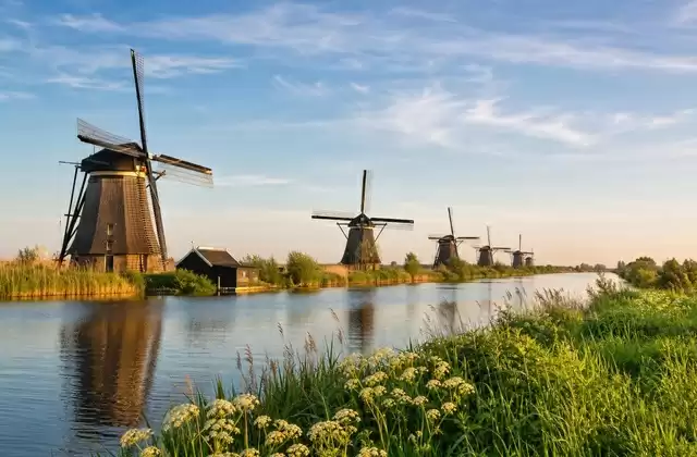 The Kinderdijk windmills